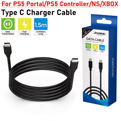 1.5M Type C Charger Cable USB C Data Cable Type-C Charging Cable Handle Cable for PS5 Portal Handhel