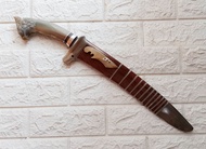 Golok Sembelih | Golok Full Tanduk Bule | Balikmipih | Baja Damaskus