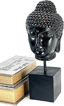Bellaa 22623 Buddha Head Statue Bust Dhyana Mudra 14 inch