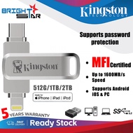 【5 Years Warranty】2TB Kingston Flash Drive with Lightning/Type-C Interfaces - Apple-Dedicated Storag