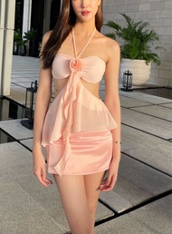 Rene_club - Petit satin skirt กระโปรงซาตินเอวต่ำ