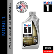 (MADE IN USA) ❂Mobil 1 Extended Performance Car Engine Oil 5W30 1L GOLD