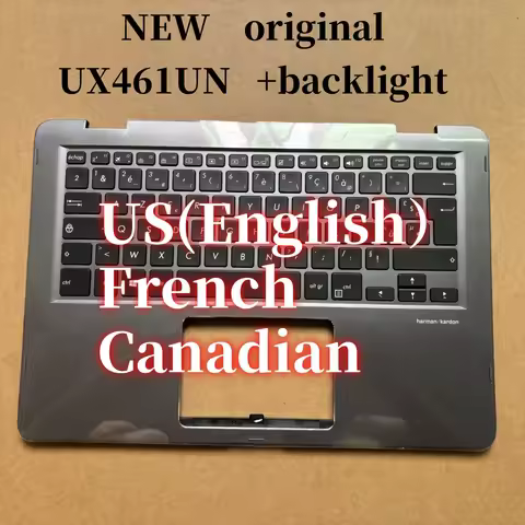 100%New US FR CAN For ASUS UX461 UX461U UX46UN Laptop keyboard Palmrest Assembly Upper case cover C 