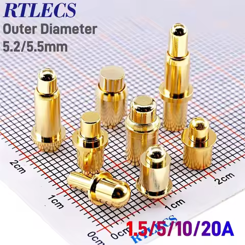 1 5 20 Diameter 5.5 MM Pogo Pin Connector Pogopin Battery Spring Load Contact SMD Pin PCB Test Sprin