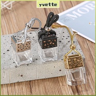 YVE Empty Bottle, 8ML Pendant Style Perfume Bottle, Portable Glass Refillable Car Fragrant Capsule B