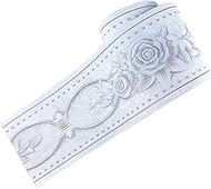 Taamall Simplemuji Self Adhesive 5 Meters White Peony 3D Peel and Stick Waterproof Wall Border Easy