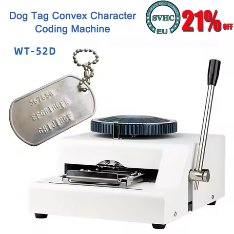 52 Characters Manual letters Printer Stainless Steel Metal Dog Tags Embosser Letter ID Card Aluminiu