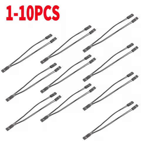 Dupont Terminal Wire 2.54mm Single Female To Dual Male Jumper 10cm 2 Pins for PC Motherboard Power S