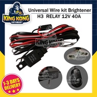 H3 H4 H8 H11 H11 H8 Kaier Universal Relay Wiring Harness Kit Fog Light Foglamp Wire Kit 40A Relay & 