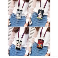 handphone sling bag Cartoon Cute Zip Phone Bag Female ShoulderCrossbody Bag Korean Fashion Halter Phone Bag Purse Mini Pouch uc4A
