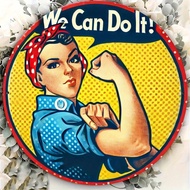 1pc Vintage Metal Sign "We Can Do It!" - Retro Style Wall Art Decor, Suitable For Room, Home, Restau