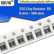 100pcs 1210 5% 1/2W SMD Chip Resistor resistors 0R - 10M 0 10 100 220 470 ohm 0R 10R 100R 220R 470R 