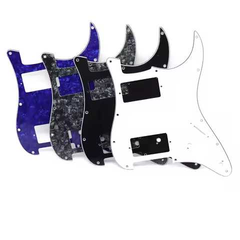 1pcs Guitar Pickguard 2 Pot Hole Aluminum 11 Holes HH Pickguard Scratch Plate Compatible For ST SQ S