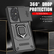 Topewon For Huawei Honor200 Honor 200 Pro 5G Case Armor Shockproof Slide Lens Cover Magnet Holder Ri