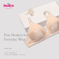 [Buy 3 pcs and get the 4th pcs for free] Miko Bra N77528 - Nylon Lace Bra/ Soft support/ Lightly Pad
