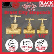 BLACK HARDWARE City Brass Watertec Doe Stopcock 15MM 3/4 Water Gate Valve Plumbing STOP CORK Shower 