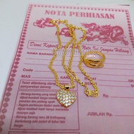 SULTAN MERANGGI. Kalung Emas 3 gram kadar 88.9, Kalung emas muda bonus cincin Anti luntur anti karat