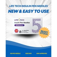 [KKM Approved] Jarum Insulin LifeTech / LifeTech Insulin Pen Needles 100pcs 32G x 4mm / 5mm Jarum Ke