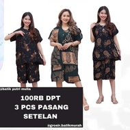 SETELAN KULOT JUMBO BATIK RANDOM 3pcs 100k