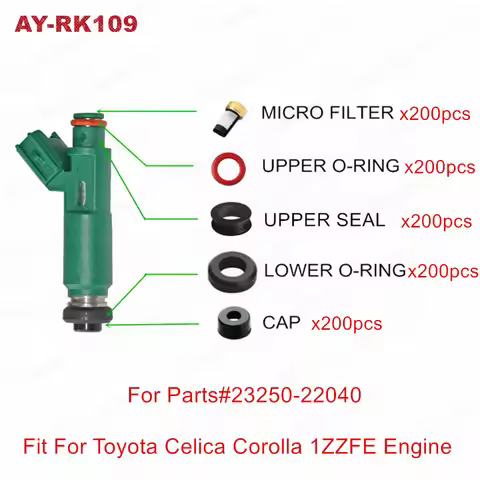 hot sale 200sets fuel injector repair kits for 23250-22040/23209-22040 for Toyota Corolla 1.8L 1ZZFE
