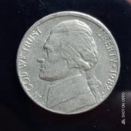 Koin Amerika 5 Cent Tahun 1982 P Liberty - FC02