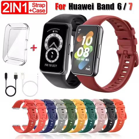 Silicone Watch Strap For Huawei Band 7 Strap Replacement Strap For Huawei Band 6 Strap Bracelet Watc