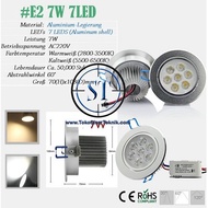 MATA WHITE LED SPOTLIGHT WHITE 7 WATT DOWNLIGHT BULB 7 Eyes Ceiling Light for Home, Apartment Buildi