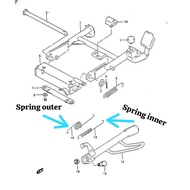 SUZUKI VS125 /VS150/ VR125 Side Stand Spring inner, Outer (1pcs) -A Class -Stock lama