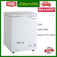 Sharp 110L Chest Freezer SJC-118 Peti Ais Sejuk Beku Makanan Sharp SJC118