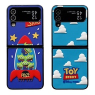 Flip7 Flip6 Flip5 3D Silicone Blue sky clouds rocket Pizza Planet Alien Case For Samsung Z Flod 7 6 
