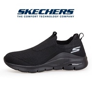 SKETCHERS_Gowalk พอดีโค้ง-รองเท้าบุรุษรองเท้าลำลองรองเท้ากีฬาของผู้ชายสีดำผู้ชาย-365501