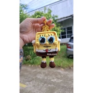 GANTUNGAN [nesa_crochet] Spongebob squerpants crochet || Knitted spongebob keychain||Crochet keychai