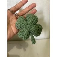 4 Crochet Clover Leaves | Clover Leaf Keychain Crochet Keychain