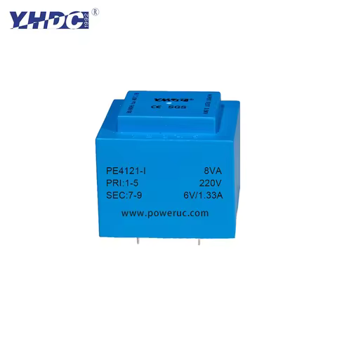 YHDC PE4121-I 8VA 110V-380V 2x6V/2x7.5V/2x9V/2x12V/2x15V/2x18V/2x24V Epoxy Encapsulated PCB Welding
