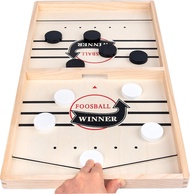 Portable Wooden Hockey Table Table Hockey Board Game Tabletop Game for Parent-Child Interaction