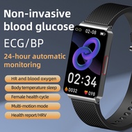 ﺴ▧ LANWO EP08 Non invasive blood glucose blood oxygen blood pressure heart rate body temperature ECG HRV data monitoring sports waterproof smart watch