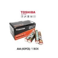 TOSHIBA HEAVY DUTY 1.5V AA BATTERY 1 BOX=4 PCS x 10(40PCS)  AAA BATTERY 1BOX = 2PCS X 10(40PCS)