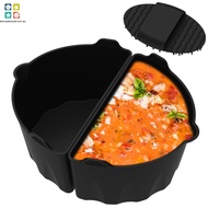 2Pcs Silicone Slow Cooker Liner with Handle Food Grade Slow Cooker Divider Liners Reusable Slow Cooker Silicone Insert  SHOPSBC7969