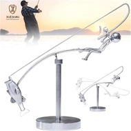 XUESHAN The Fisherman Balancing Sculpture, Metal Gift Kinetic Fishing Sculpture, Creative Handmade D