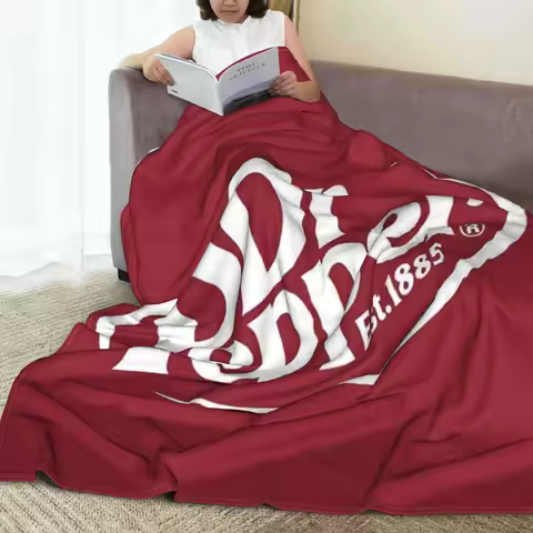 Dr Pepper Blanket Warm Fleece Sofa Throw Blanket for Home Bedroom Outdoor Throws Bedspread Quilt