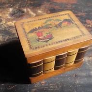 【老時光 OLD-TIME】早期二手日本寄木細工秘密機關儲金箱存錢筒