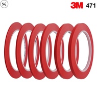 SK 3M 471 Red Vinyl Tape Fineline Fine Line Pinstriping Masking Tape Floor Tape Automotive Paint for