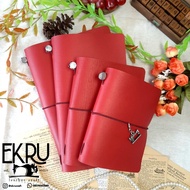 A5 • REGULAR • A6 • PASSPORT - RED CHILLI PEPPER - GENUINE LEATHER COVER TRAVELERS NOTEBOOK / GENUIN