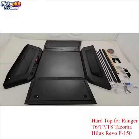 Hardtop Canopy Steel/Aluminum Lockable Waterproof for Ranger T6/T7/T8 Tacoma Hilux Revo F-150 Offroa