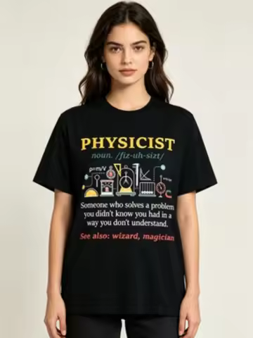 Quantum Physics String Theory Physics Student Science T-Shirt Custom Printed Graphic T Shirts Women'