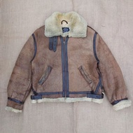 SCHOTT USA Vintage B3 Leather Flight Jacket Bomber Pilot Classic Retro Rugged Style Army Military Ja