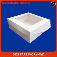 E-Flute Tart Box + WindowIVORY Eflute Tar Cake Box & IVORY With Mica Lid