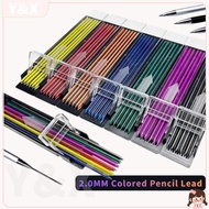 Y&X 12pcs/2.0mm Mechanical Pencil 2B Colorful/Black Refills Art Sketch Office Stationery School Supp
