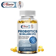 Alliwise Digestive Probiotic Capsules 50 Billion CFU Daily Supplement Supports Immune/Digestive/Prostate/Gut Health and Respiratory Health For Man &amp; Woman