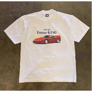 Summer T-shirt for men and women, beautiful round neck, mixed with Ferrari F40 Red 1987- 1992, cool,
